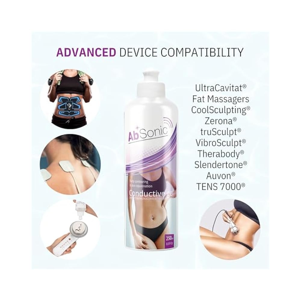 Non,Irritating Conductive Gel for TENS & RF Machines, Enhances Signal