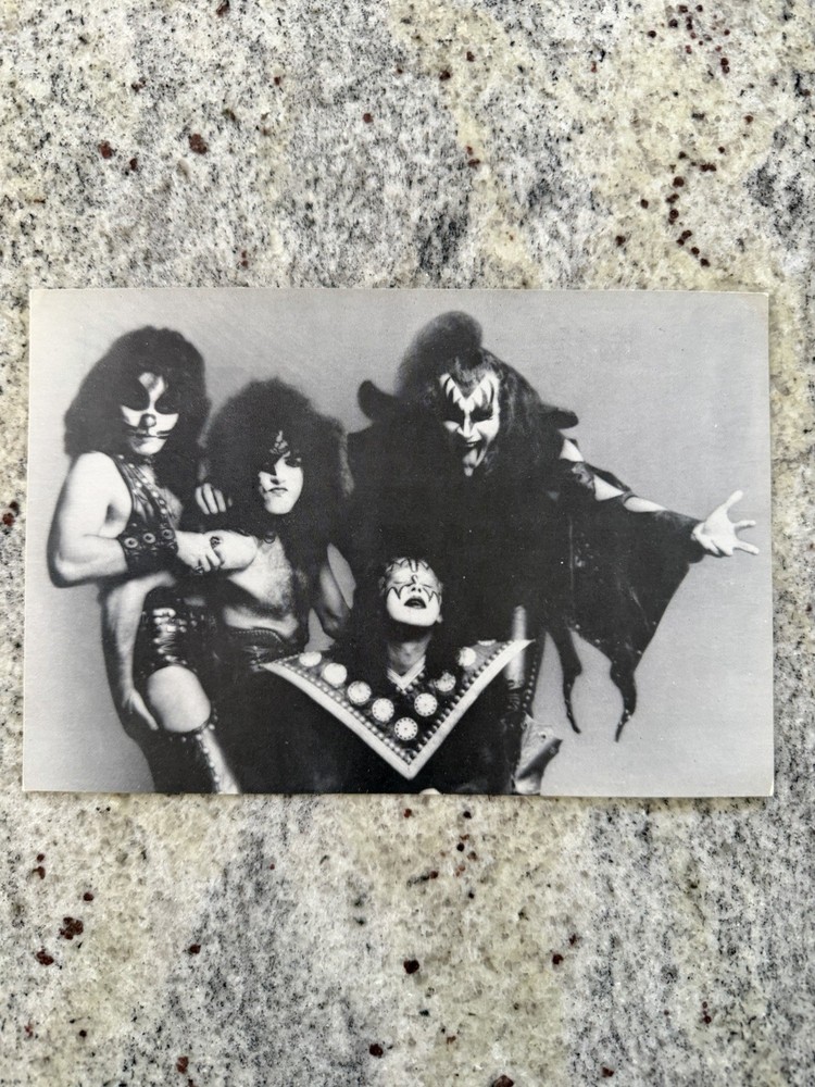 KISS 1974 HOTTER THAN HELL ALBUM PROMO POSTCARD AUCOIN VINTAGE RARE HOLY GRAIL🔥