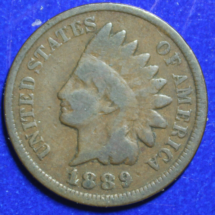 1889 Indian Head Cent Penny Good GD