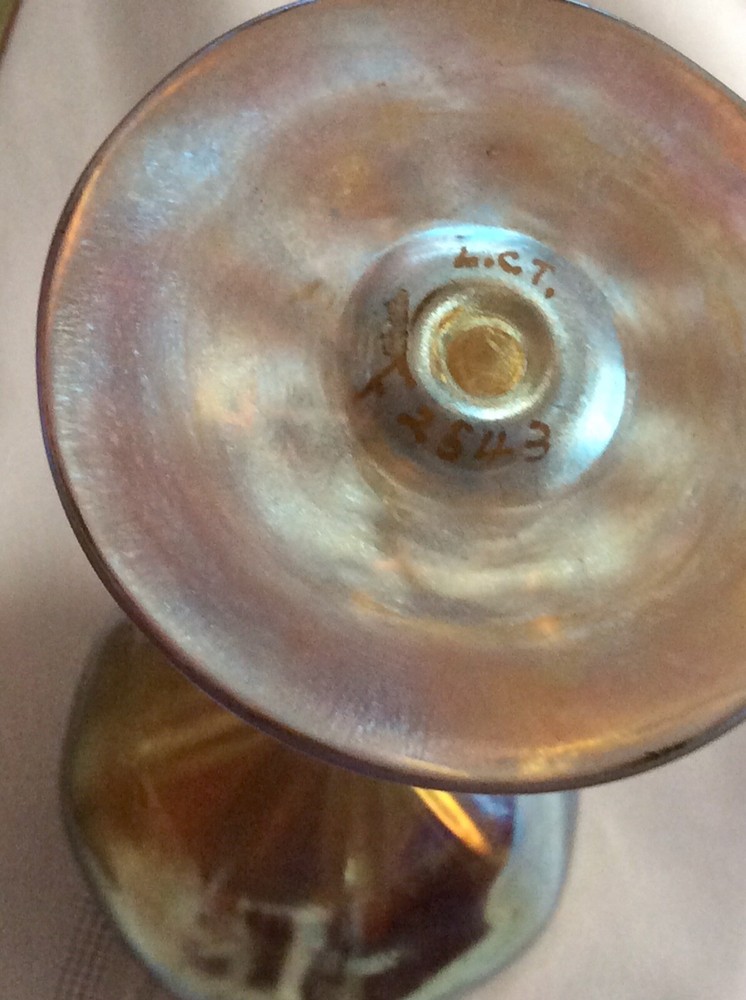 Vintage Signed Tiffany Wine Goblet