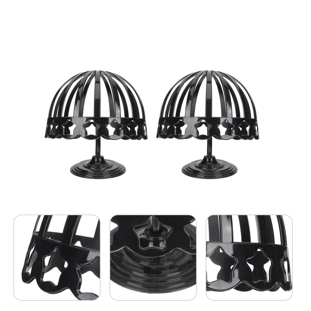 2Pcs Desktop Cap Rack Multifunctional Wig Show Display Support Organizer