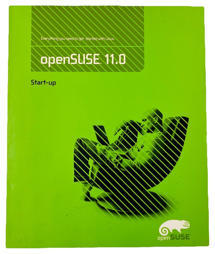 openSUSE 11.0 Start-Up Guide Softcover Linux Novell (2008) Reference Manual, VG+