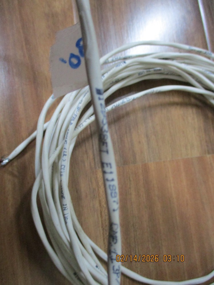 30' - 18/2 copper twisted shielded pair wire signal security Stranded Rd/BK