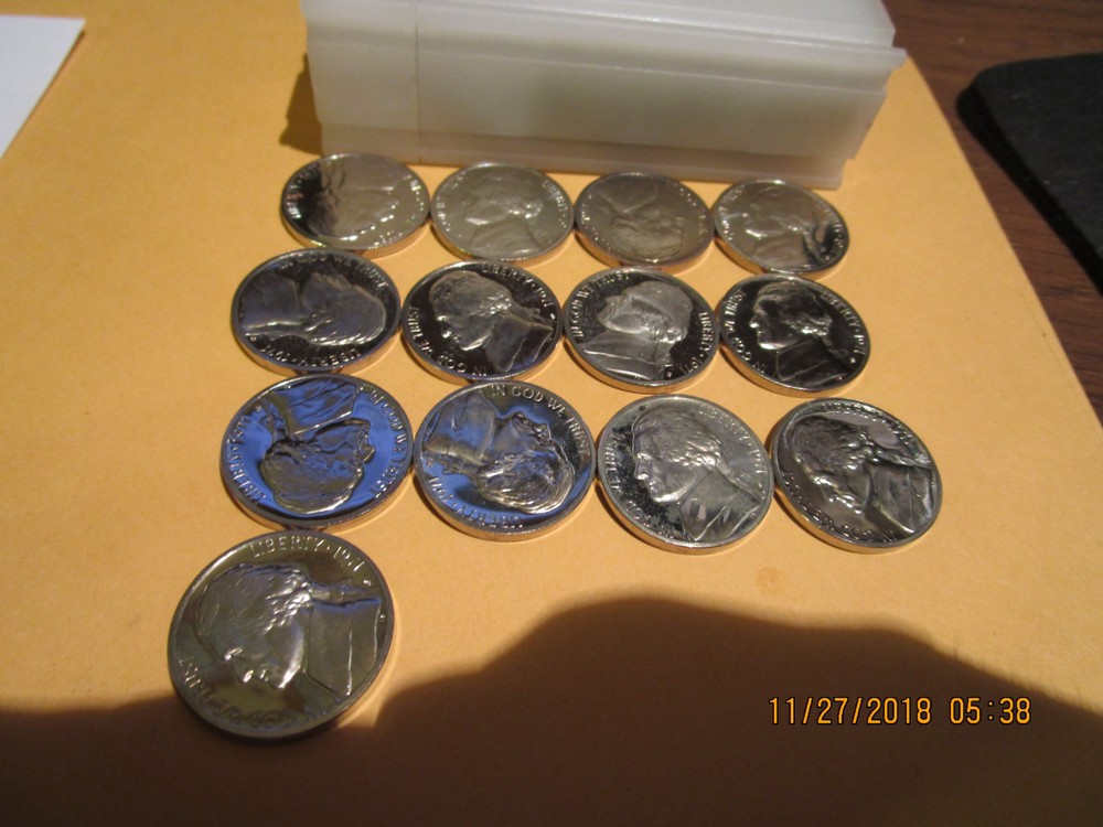 1971-S Cameo Jefferson Nickel Proof Roll (40)  +++++