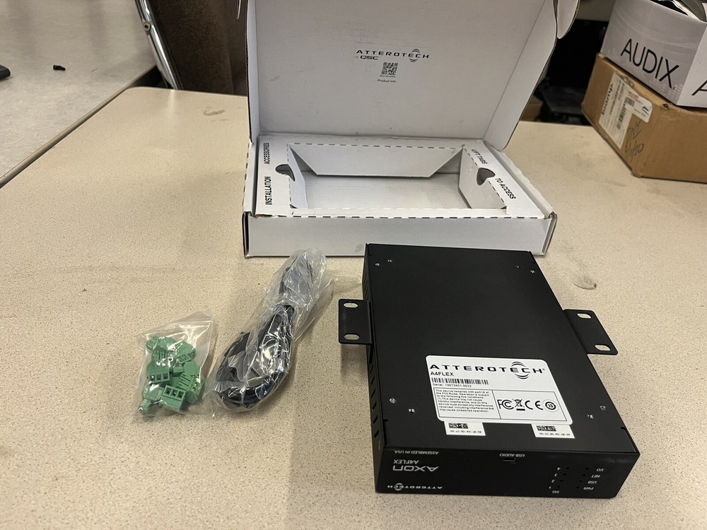 QSC Attero Tech Axon A4FLEX AES67 Networked Audio Connectivity Interface W/POE