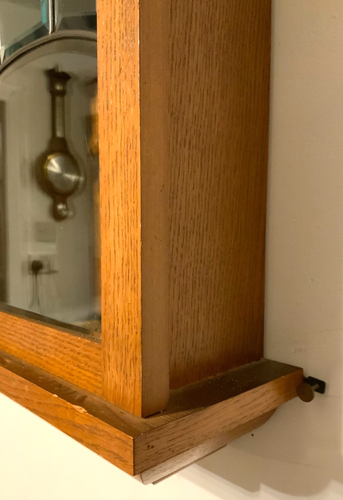 Antique German Junghans Wall Clock , Oak, 1900s