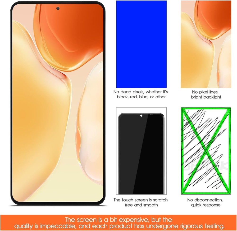 6.7'' OLED Screen Replacement for Google Pixel 8 Pro with Fingerprint Function