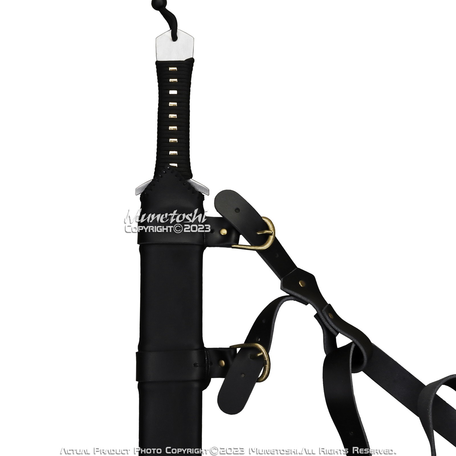 32” Tactical Sword Functional Viking Sharp 1060 Carbon Steel Full Tang Scabbard