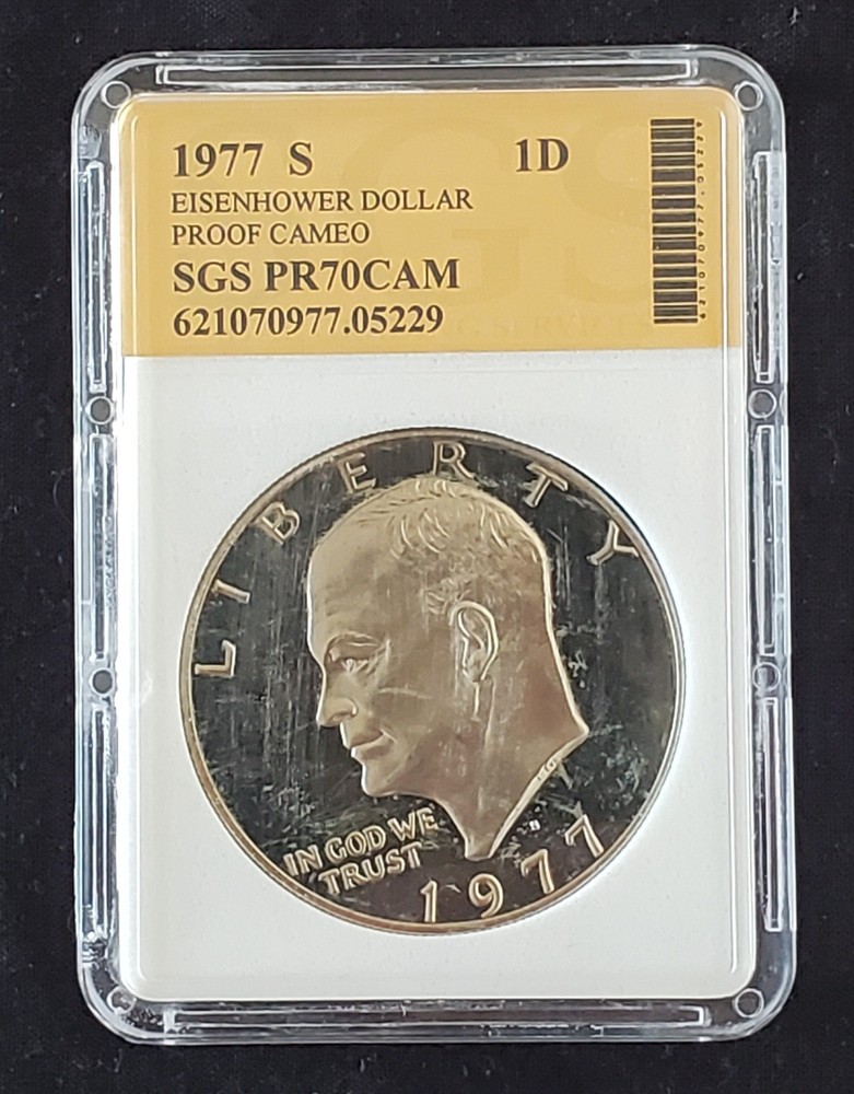 ☆☆1977 s☆☆ EISENHOWER DOLLAR PROOF PR70, GEM CAMEO