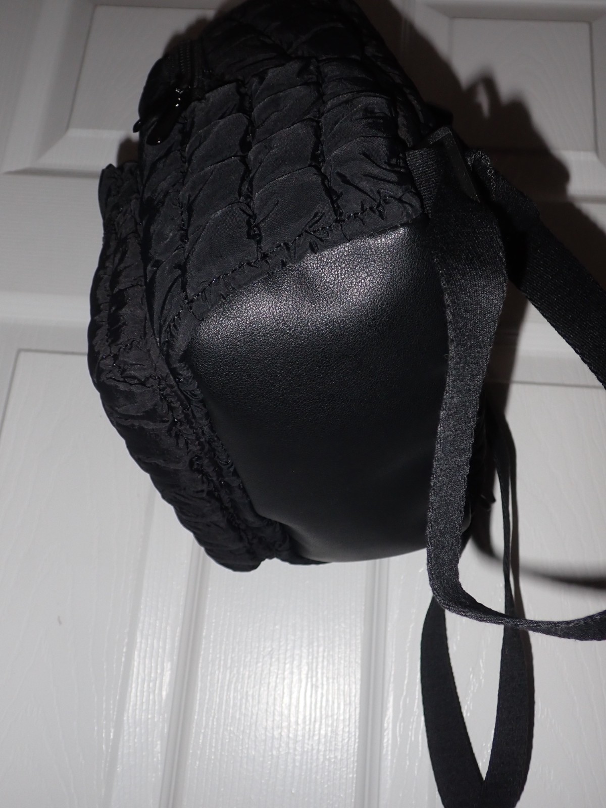 NEW Disney Mickey Mouse Black Quilted Nylon Backpack Purse Bioworld NWT