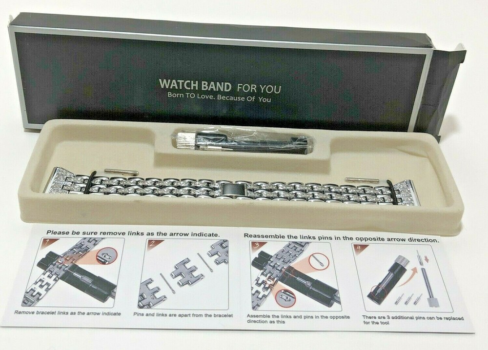 JOYOZY Slim Bling Bands Compatible w/ Fitbit Charge Bracelet Wrist Tracker Links