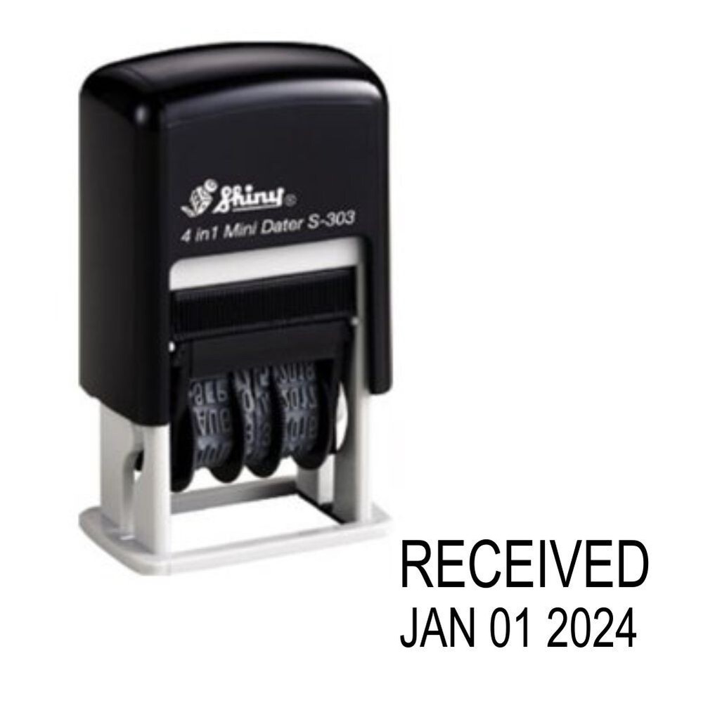 Shiny Mini Dater S-303 - (RECEIVED) - Self-Inking Date Stamp
