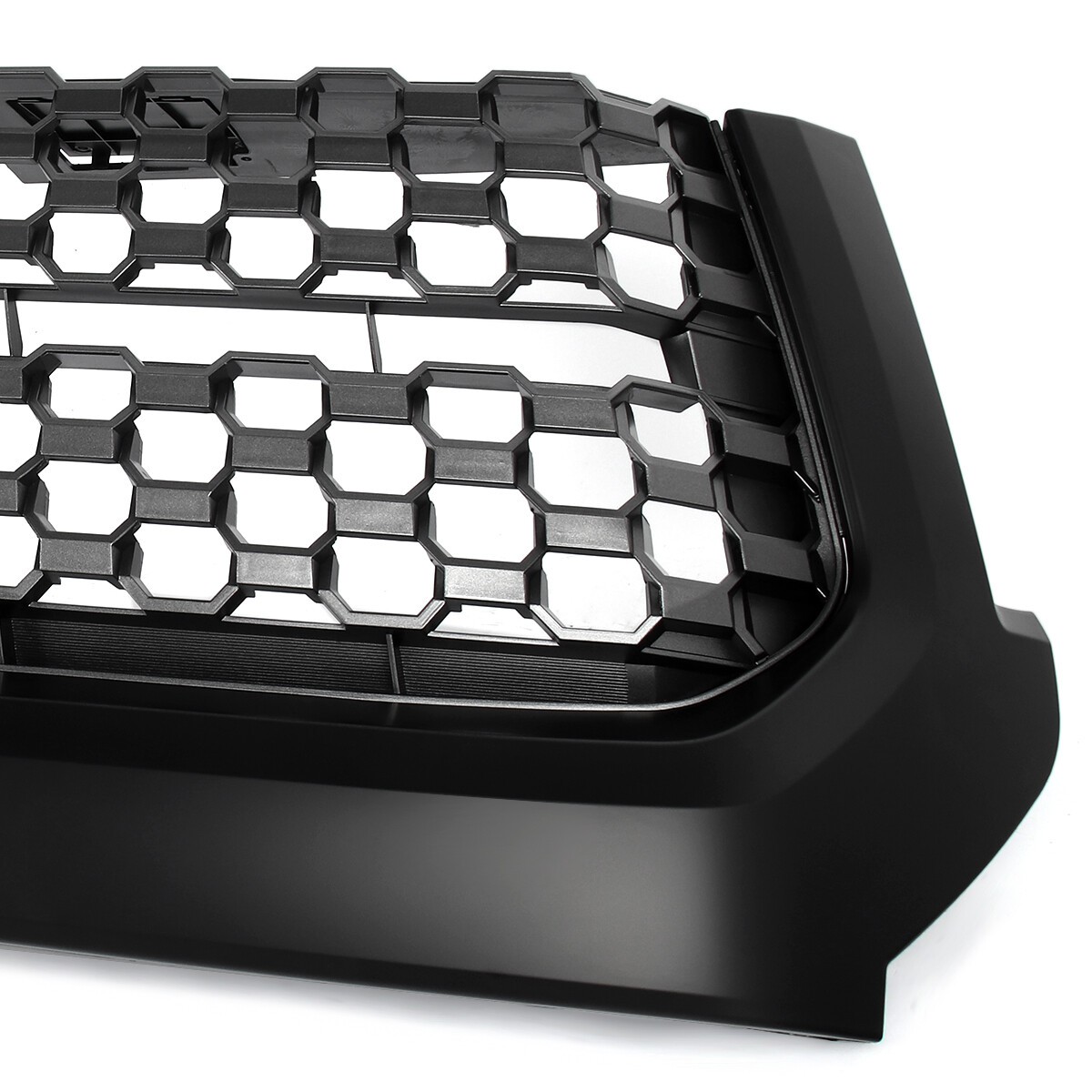 For 2014-2021 Toyota Tundra Matte Black Front Grille & Hood Bulge Molding Set