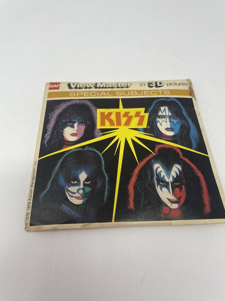 Vintage KISS Rock Band View Master 3 Reels Original Packet 1970s GAF READ