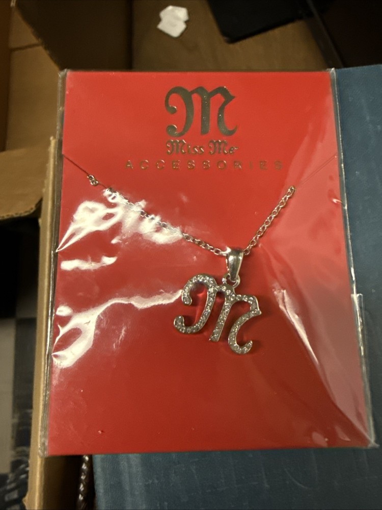 Miss Me Silver Rhinestone Necklace