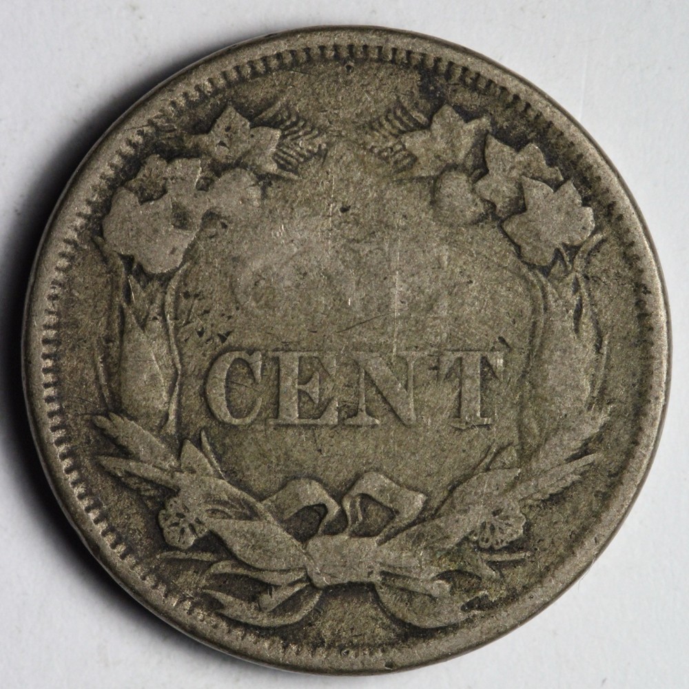 1858 SL Flying Eagle Cent Penny VF details E136 QZGI