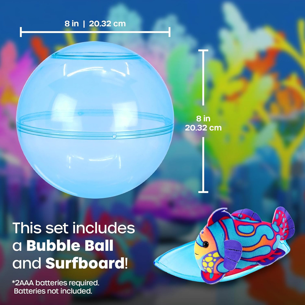 Aquarium Bubble Ball & Surf Board with Mandarin Fish