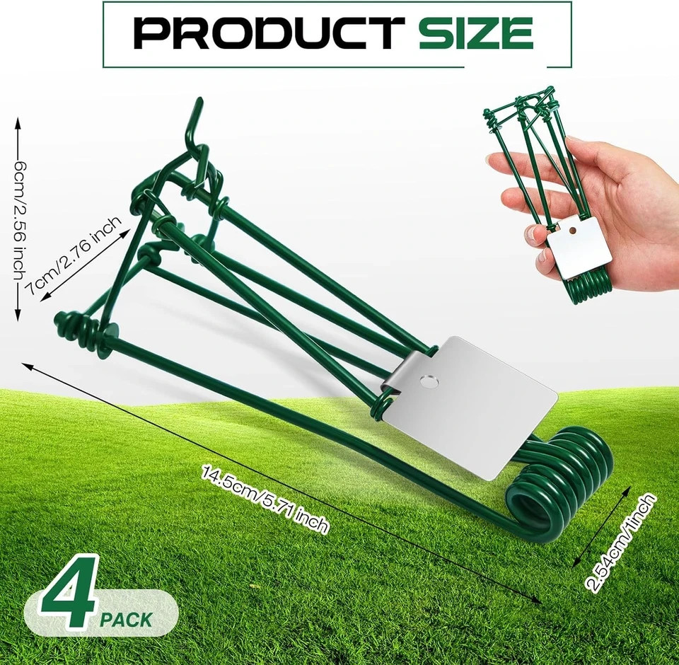 4 Pcs Outdoor Gopher Trap Easy Set Mole Trap Weather Resistant Gopher Killer Vol