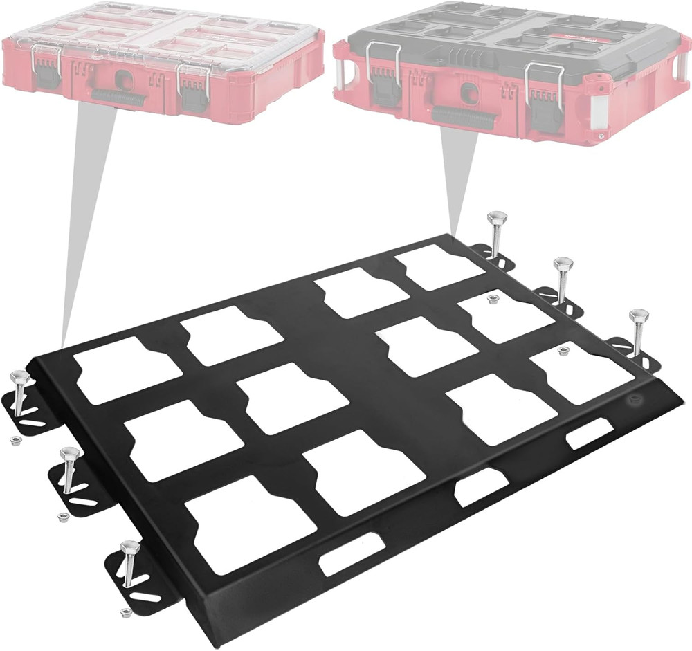 Milwaukee Packout Mounting Plate - Durable Metal Base for Tool Storage