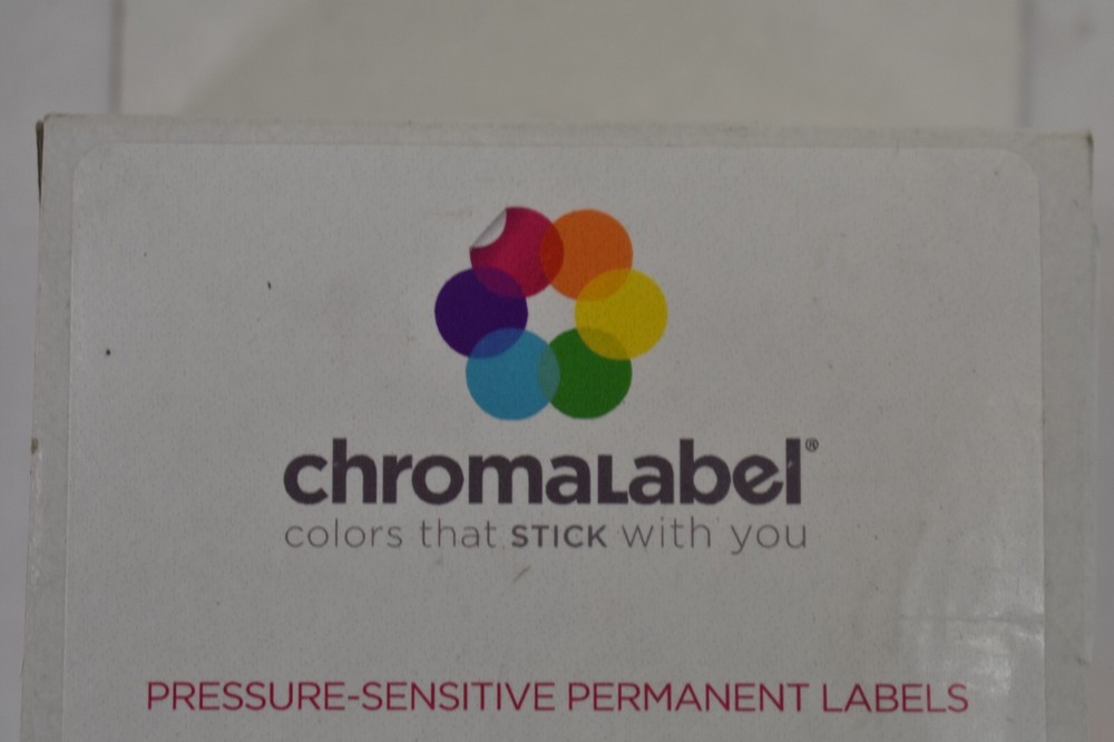 ChromaLabel .25" Fluorescent Orange Sticky Color Coding Dot Stickers 1000 Pack