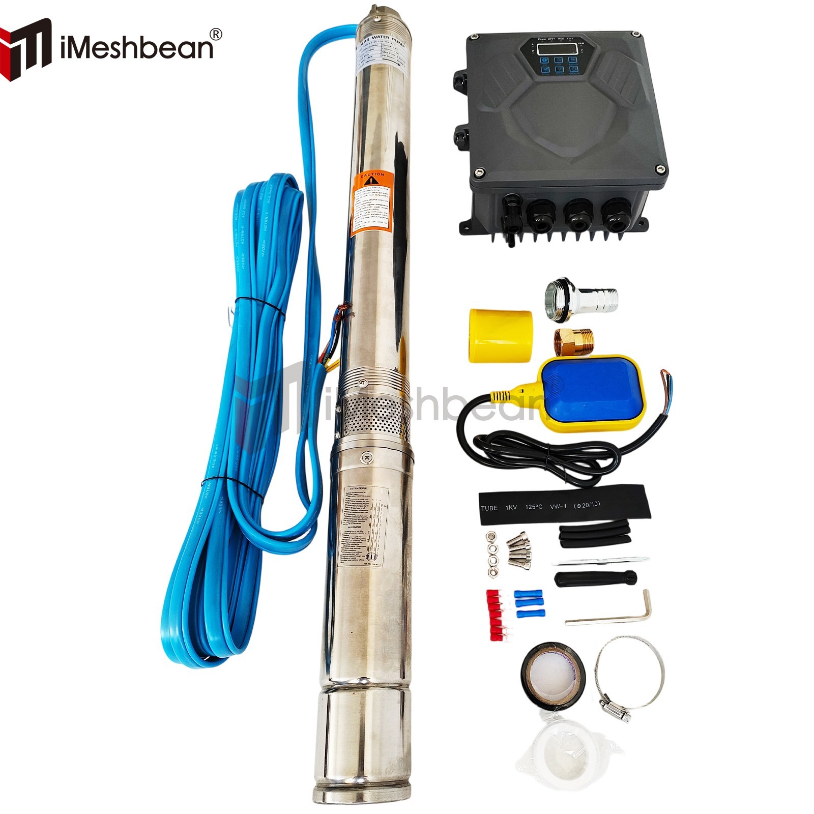 3" AC110V/DC220V Solar Powered Bore Well Water Pump 1HP Submersible Hybrid Deep