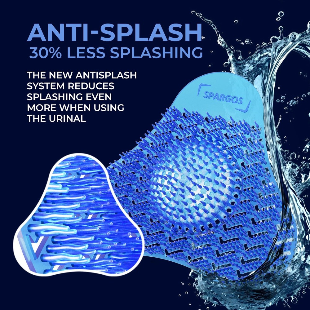 Urinal Screen Deodorizer 24 Pack - Urinal Cakes Fresh 3D Wave Anti-Splash Odo...