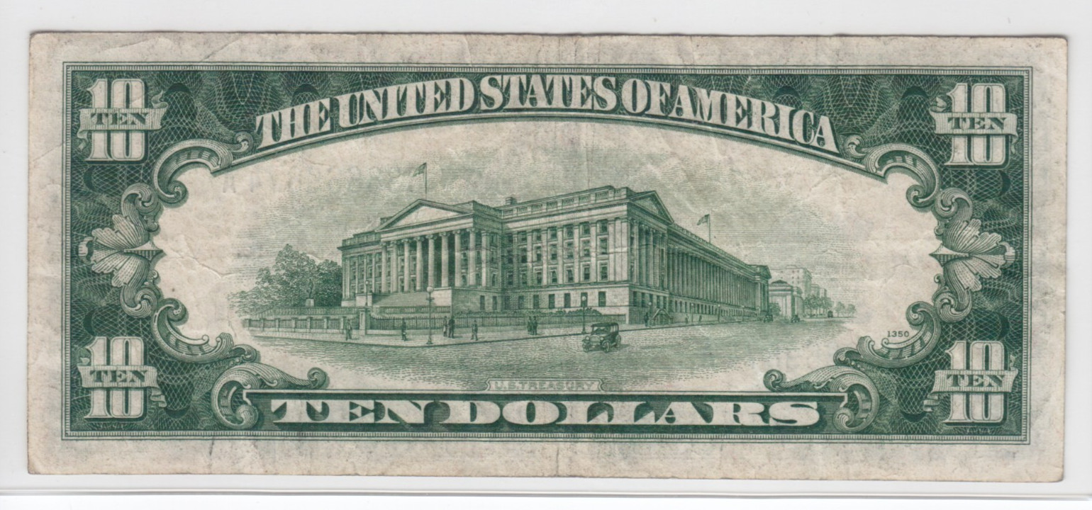 1934C $10 Silver Certificate Note FR#1704 B38669874A