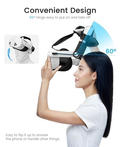Adjustable VR Headset Strap with Battery for Meta Quest 3/2 - Enhanced Comfort &