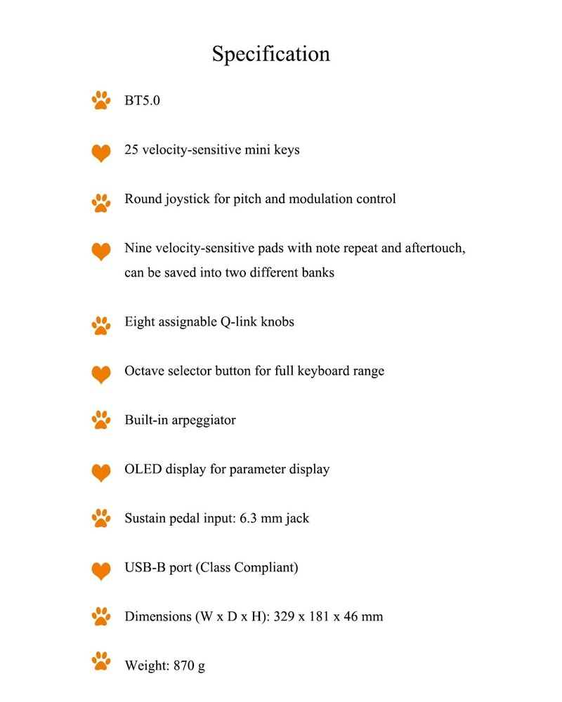 25 Key USB MIDI Keyboard Controller With Bluetooth, Professional Mini Beat Ma...