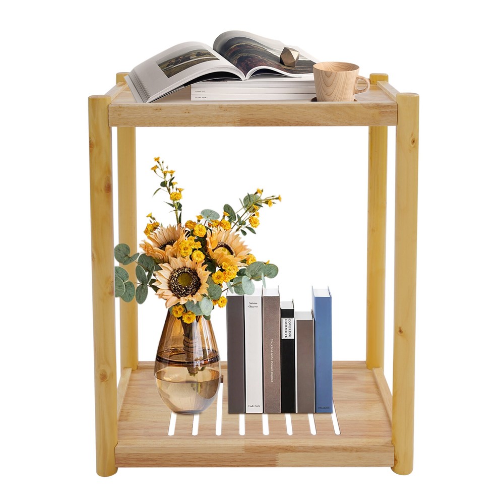 Wood Printer Stand Mobile Printer Table Under Desk Printer Cart 20kg/44lbs
