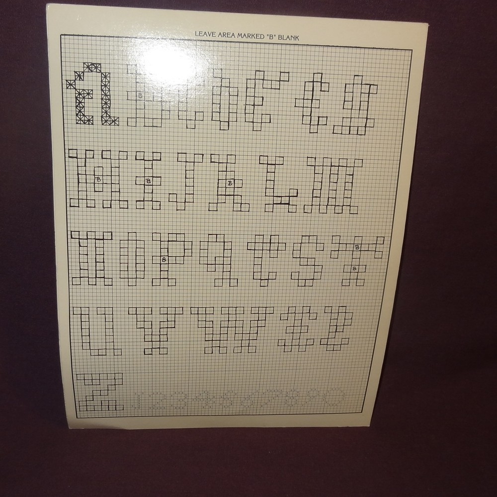 "17th Century Bookmark - Chatelaine" Needlework Pattern Sampler ABC Leaflet 1986