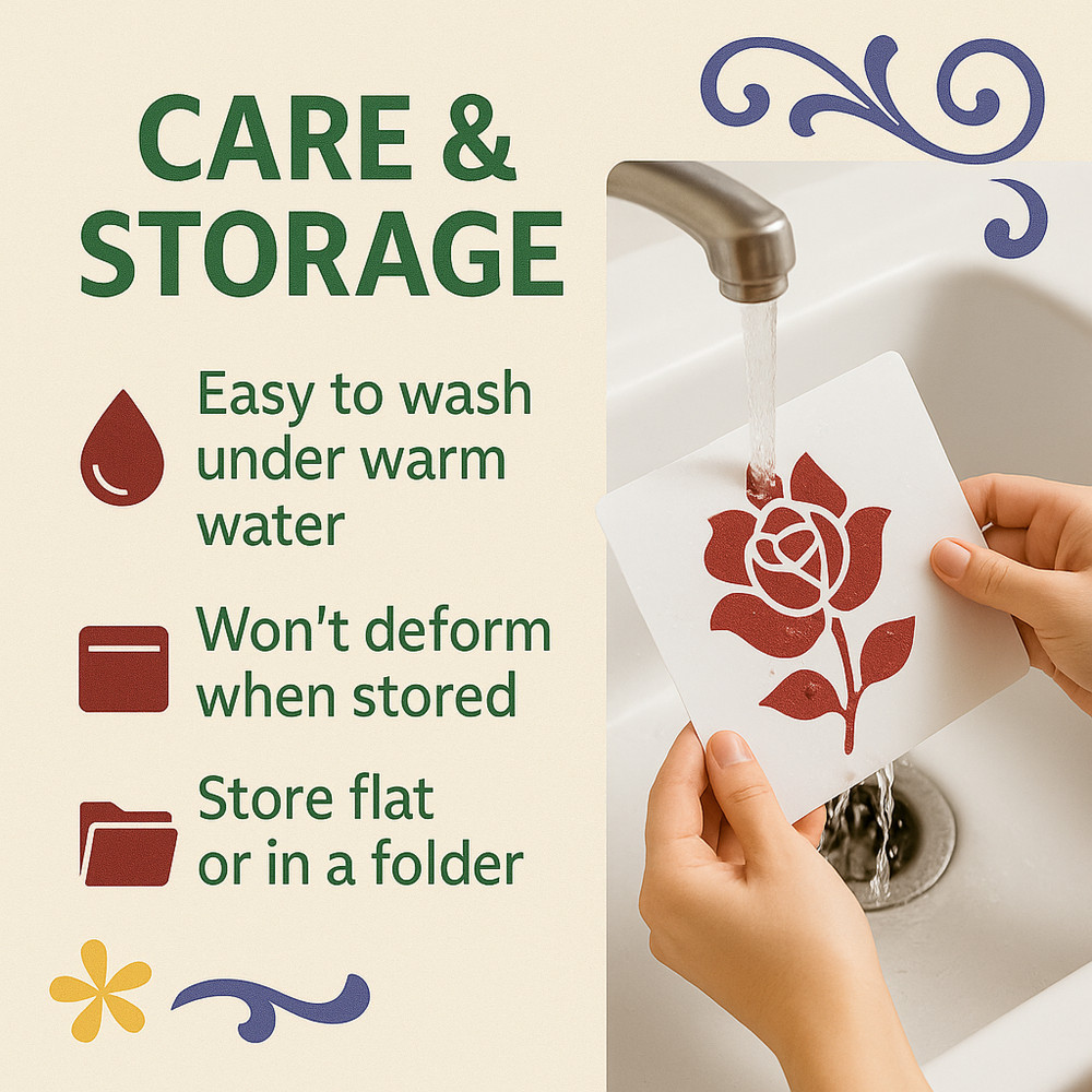 Abstract Flower Patterns Home Decor Reusable Stencil - StencilAir