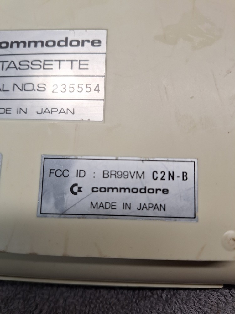 Vintage Commodore Datassette Model C2N-B Japan Untested For Home Computer