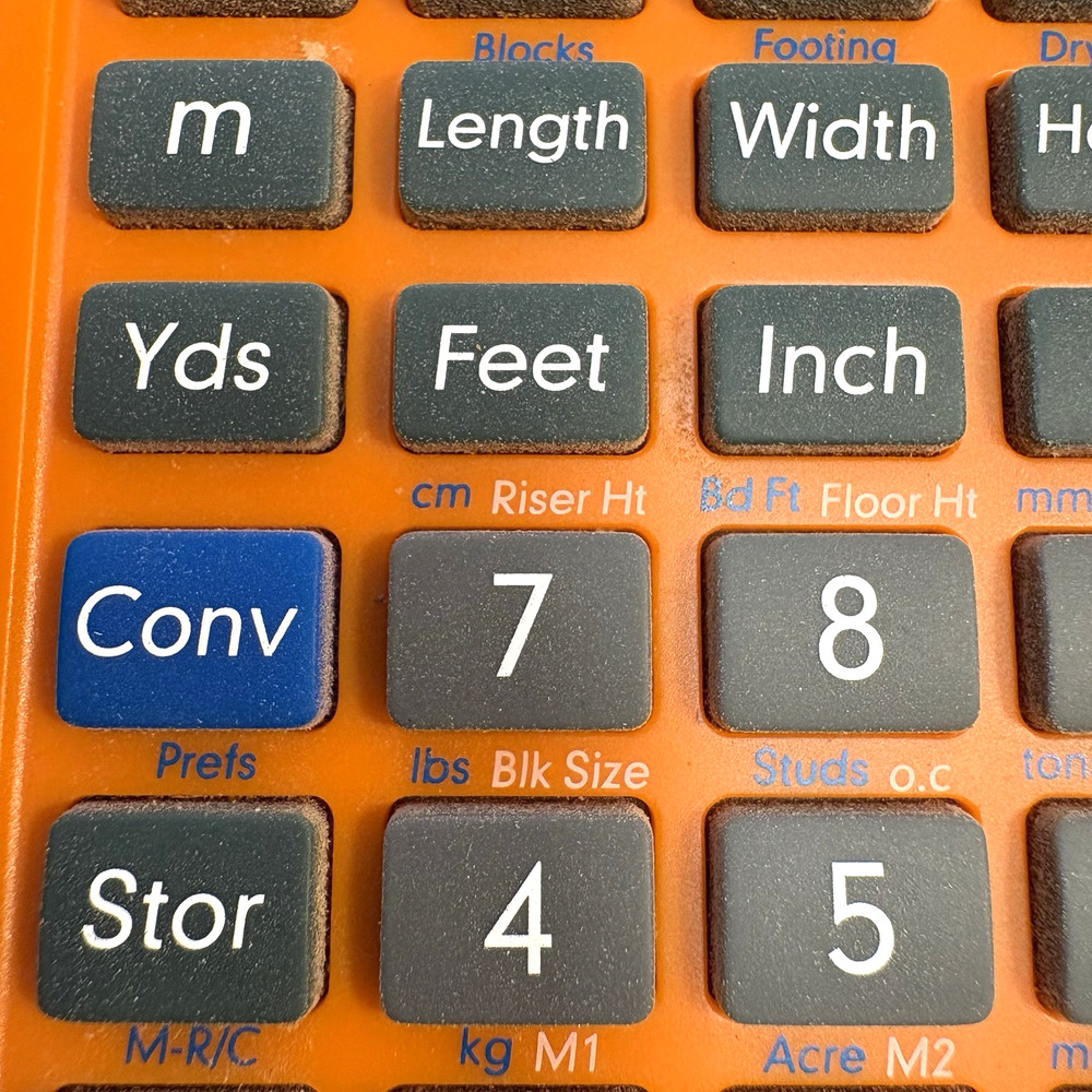 C6000 Advanced Construction Calculator with Protective Case Displays in Fraction