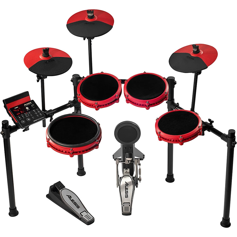 Alesis Nitro Max Expanded Electronic Drum Kit Red