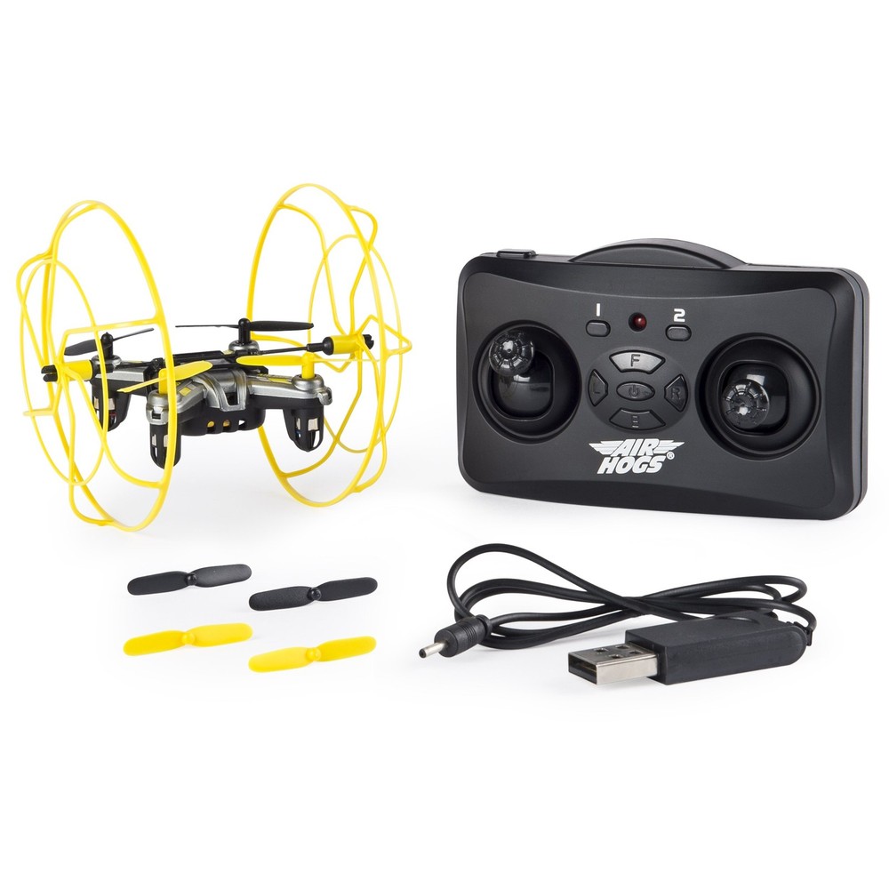 Air Hogs Hyper Stunt Micro Drone Toy Remote Controlled Vehicles, Yellow