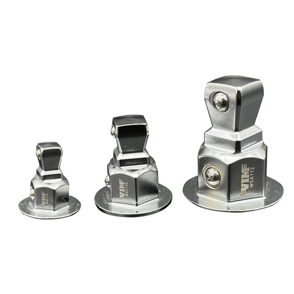 VIM WSA100 3pc Wobble Socket Adapter Set for Box Wrench Flexibility