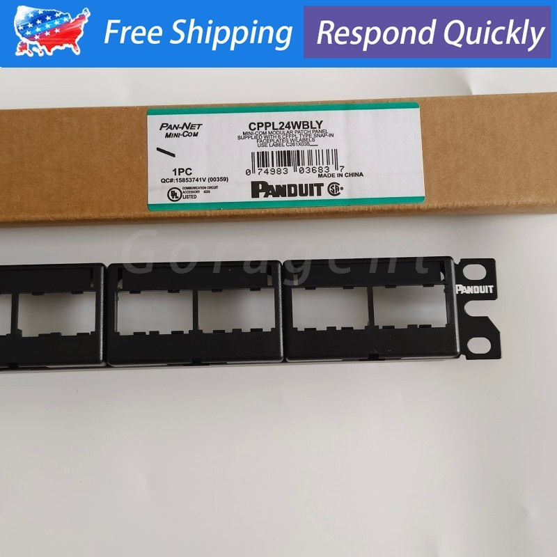 NEW In Box For Panduit CPP24WBLY 24Port Mini-Com Modular Patch Panel US