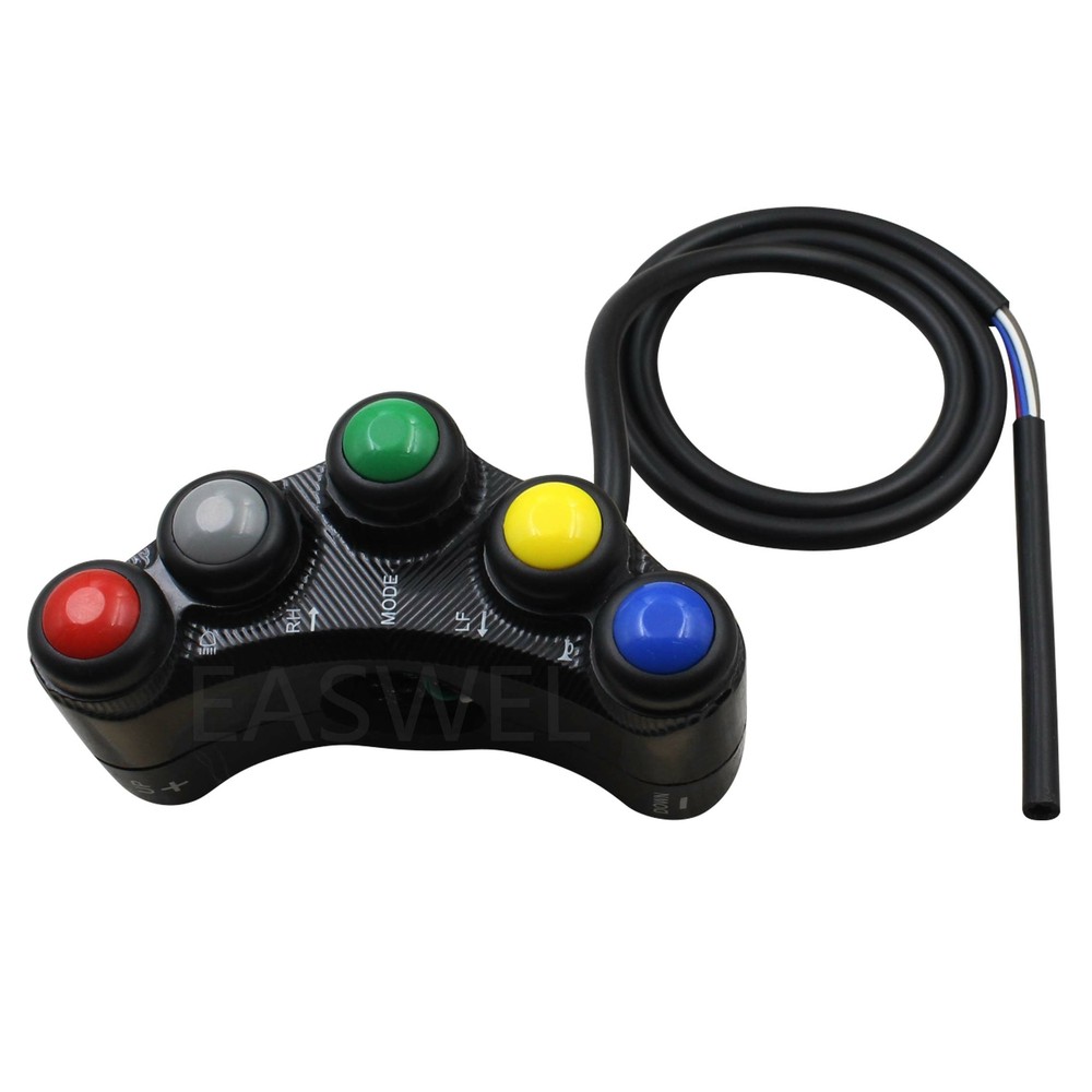 Motorcycle Race Bikes 7 Button Array 22mm 7/8" Handlebar Mount Switches Assembly