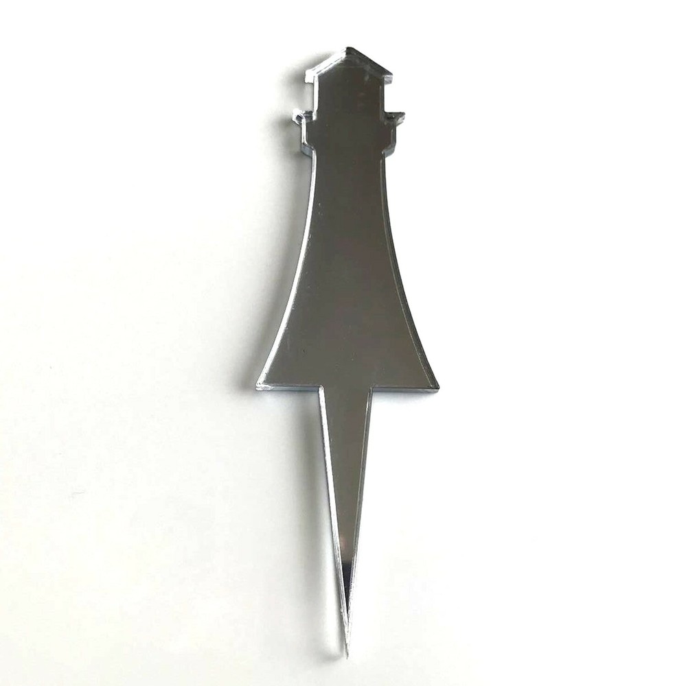 Lighthouse Cake & Cupcake Toppers, Many Colours & Sizes Plain or Engraved