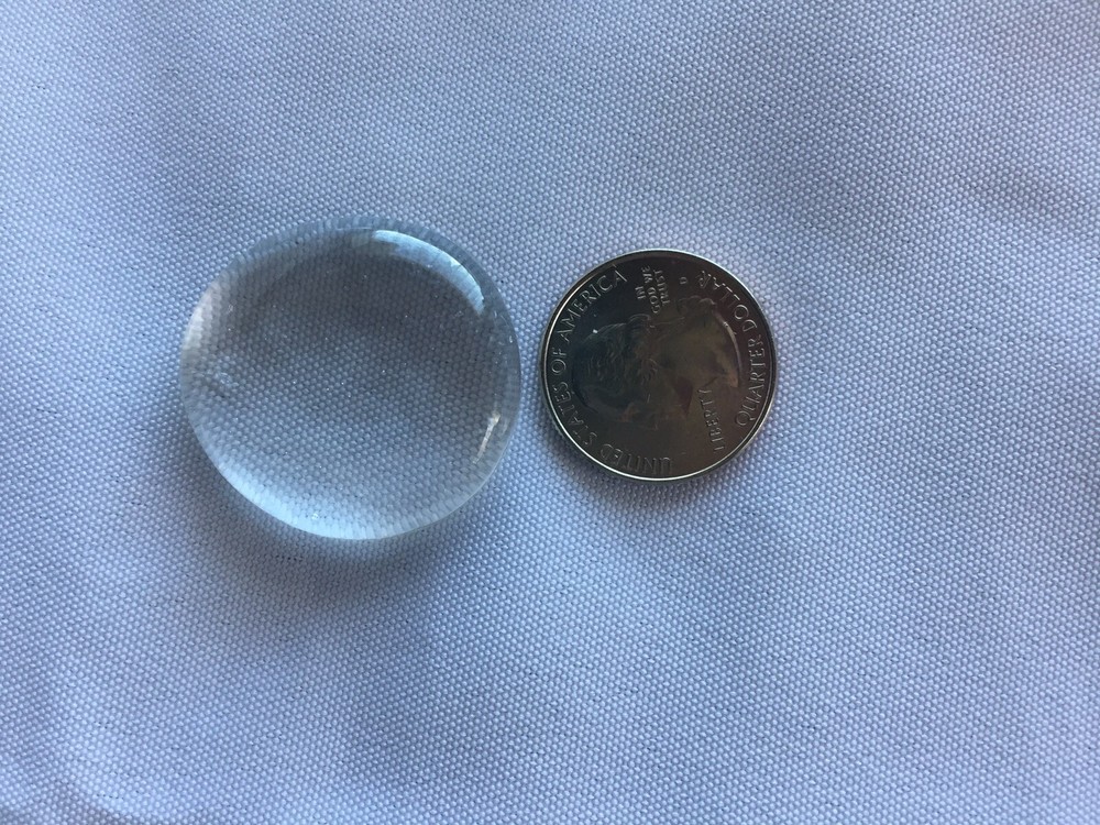 Clear Round Glass Gems (1.25” Diameter)