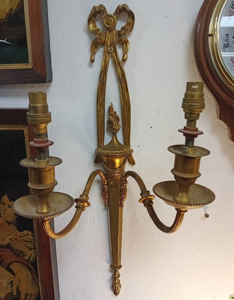 Early 20th Century Brass Wall Light