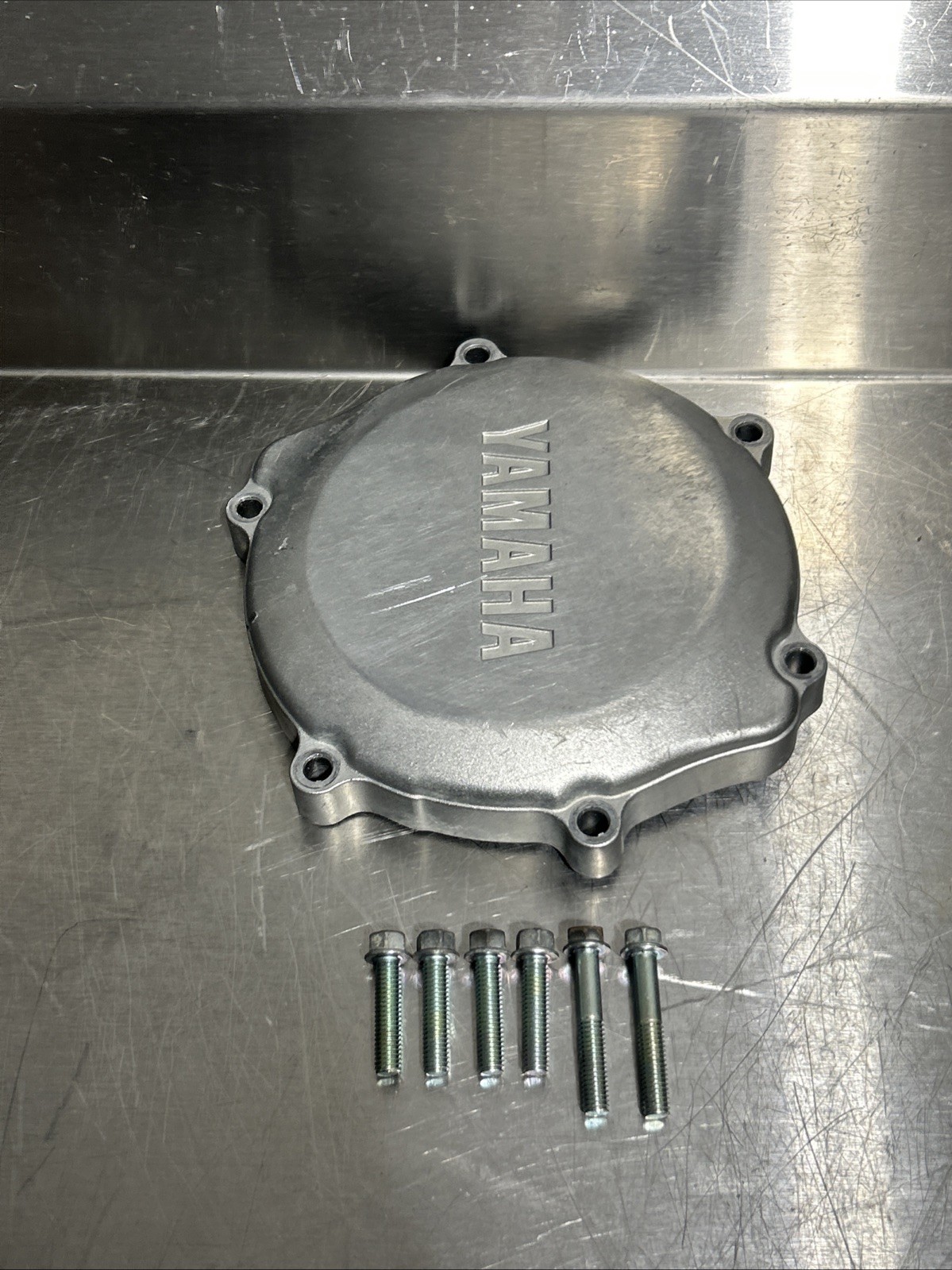 2018 18 - 23 Yamaha YZ 65 GENUINE OEM OUTTER Clutch Cover WITH BOLTS GOOD USED