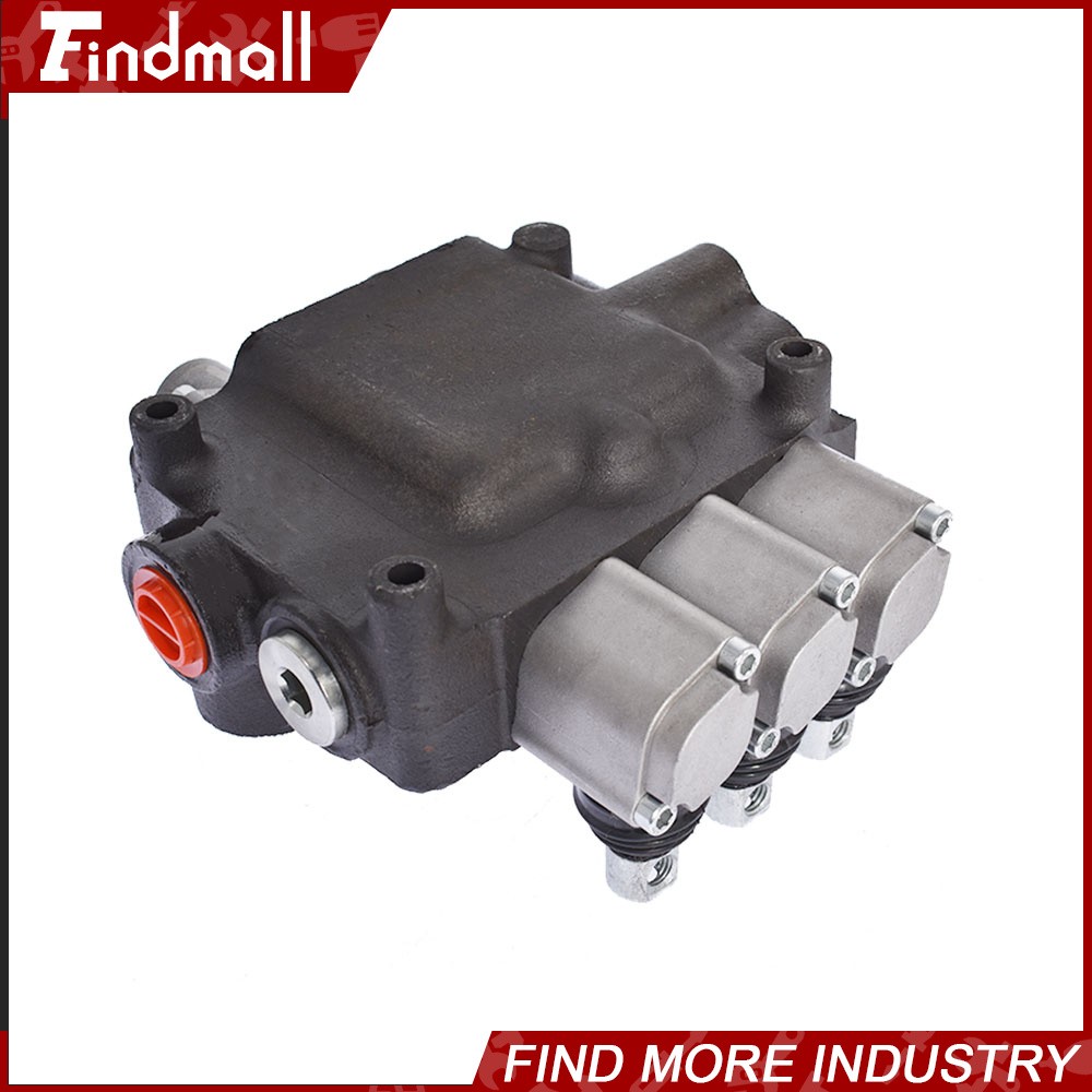 3 Spool 21 GPM Hydraulic Monoblock Double Acting Control Valve SAE Ports NEW