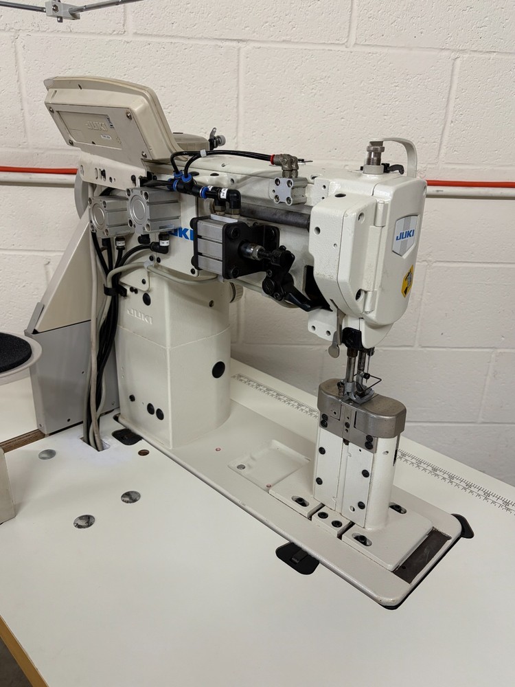 Pre-owned JUKI PLC 1760 Double Needle Post-Bed Walking Foot sewing Machine