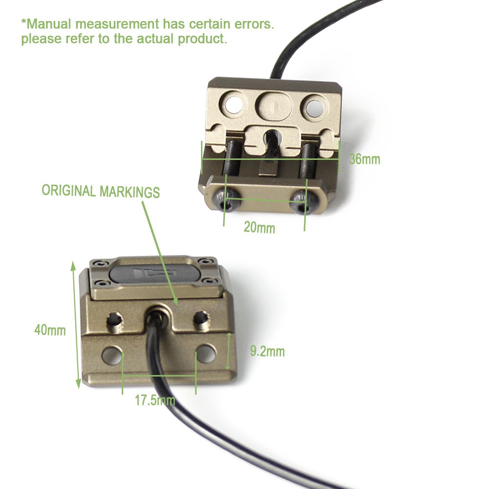 Tactical Flashlight M600B Replacement Tailcap + Remote Pressure Switch