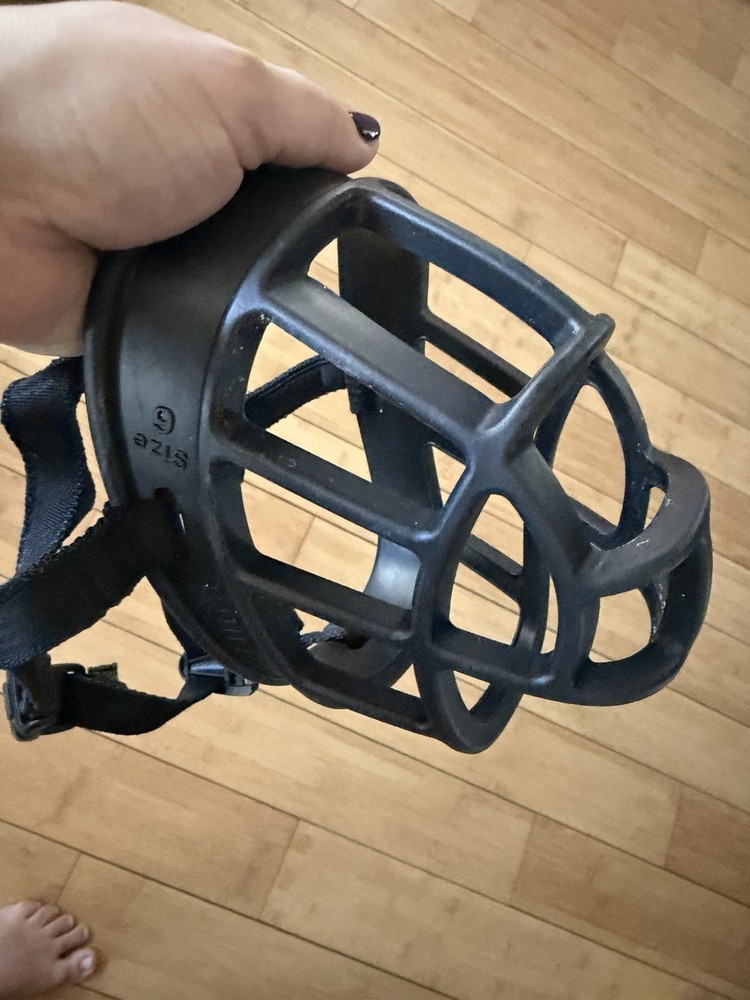 Baskerville Ultra Dog Muzzle Size 6 Black Adjustable Humane Basket Muzzle