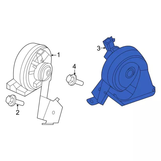 Genuine Ford Low Note Horn M2DZ-13832-A