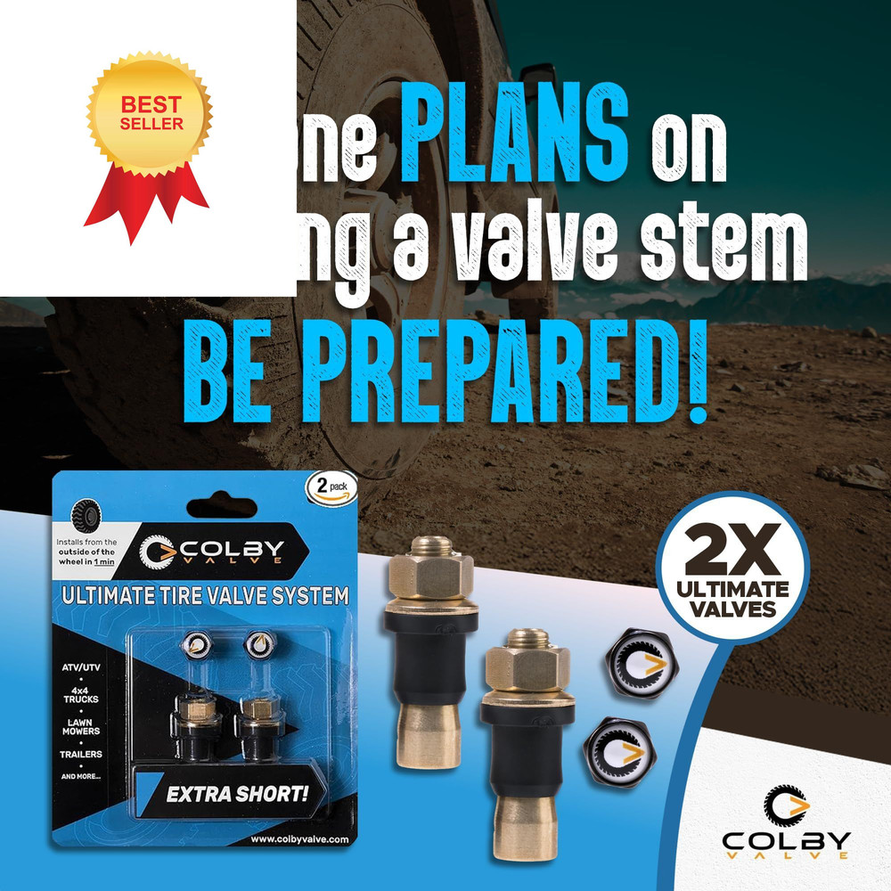 Colby Valve Ultimate Permanent Tire Stem Replacement Extra Short, Brass