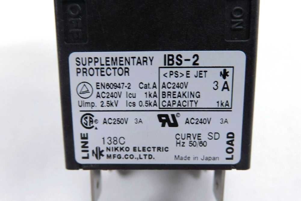 Nikko Electric IBS-2 3A Supplementary Protector